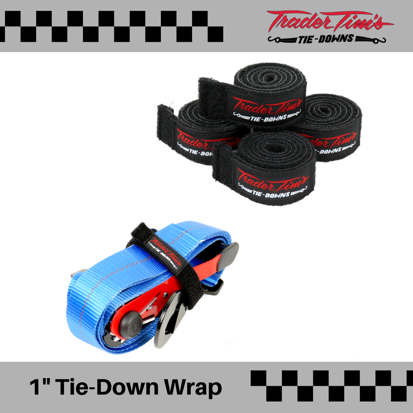 9 Piece  2" x 8' Ratchet Tie-Down with Axle Straps Kit - 4 Color Options