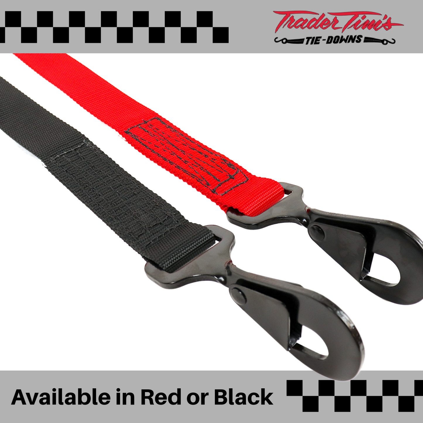 13 Piece 1.5" Ratchet & Extension Tie-Down Kit - Red or Black