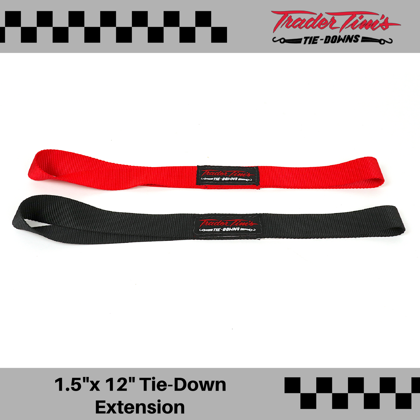 13 Piece 1.5" Ratchet & Extension Tie-Down Kit - Red or Black