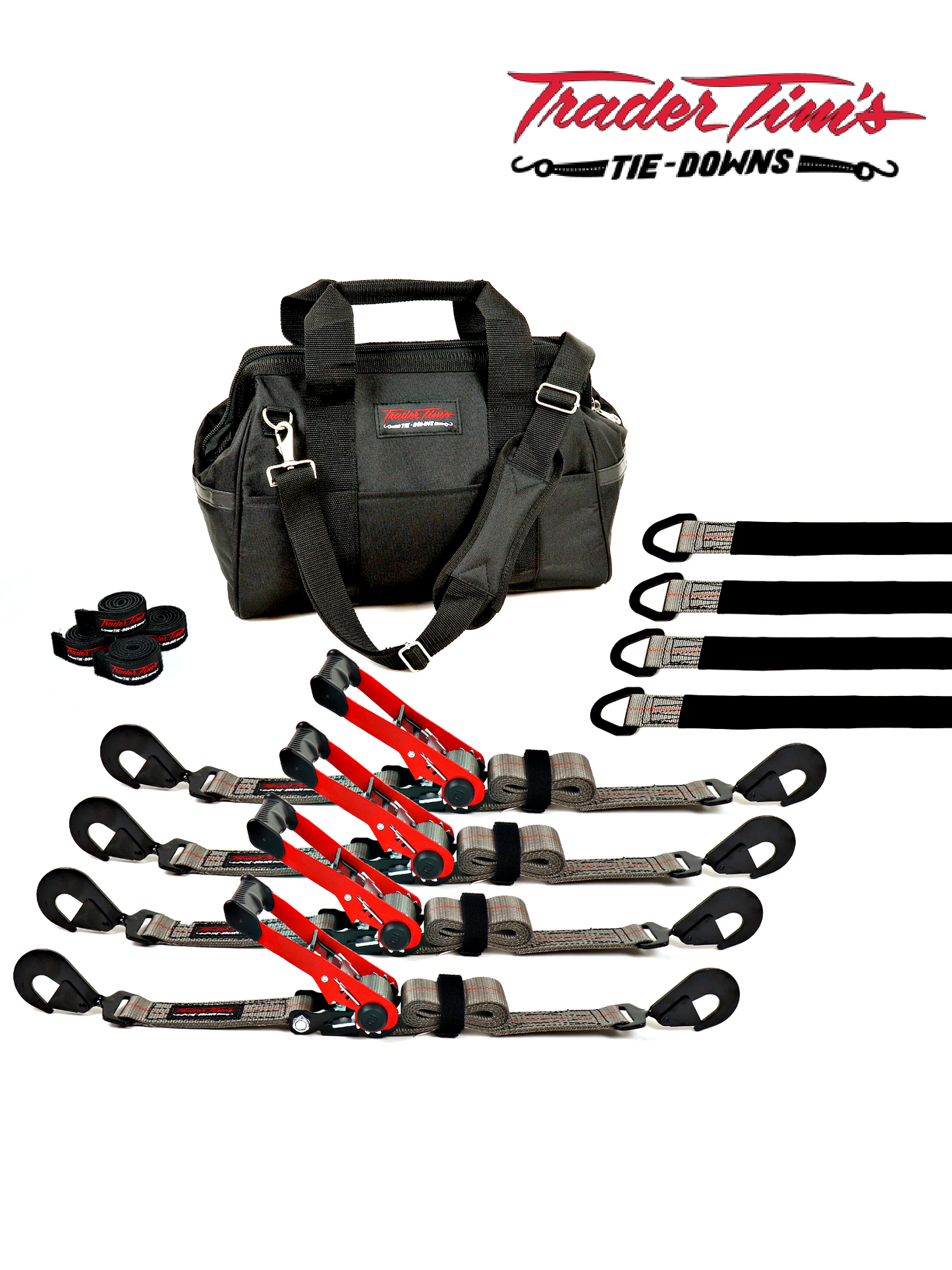 13 Piece 2" x 8' Ratchet Tie-Down & Axle Strap Kit