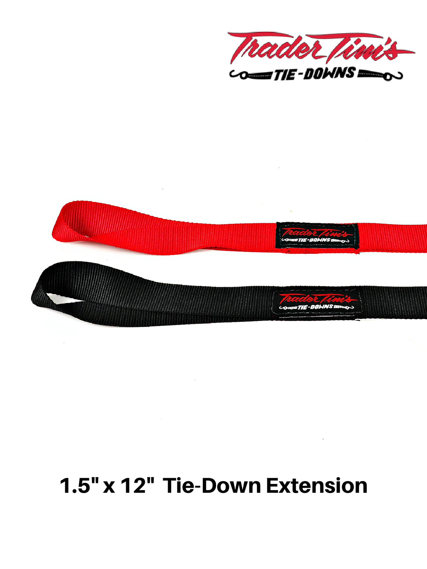 1.5" x 12" Soft Tie-Down Extension - Red or Black