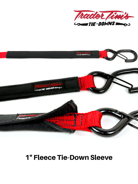 1" Fleece Tie- Down Sleeve - Black