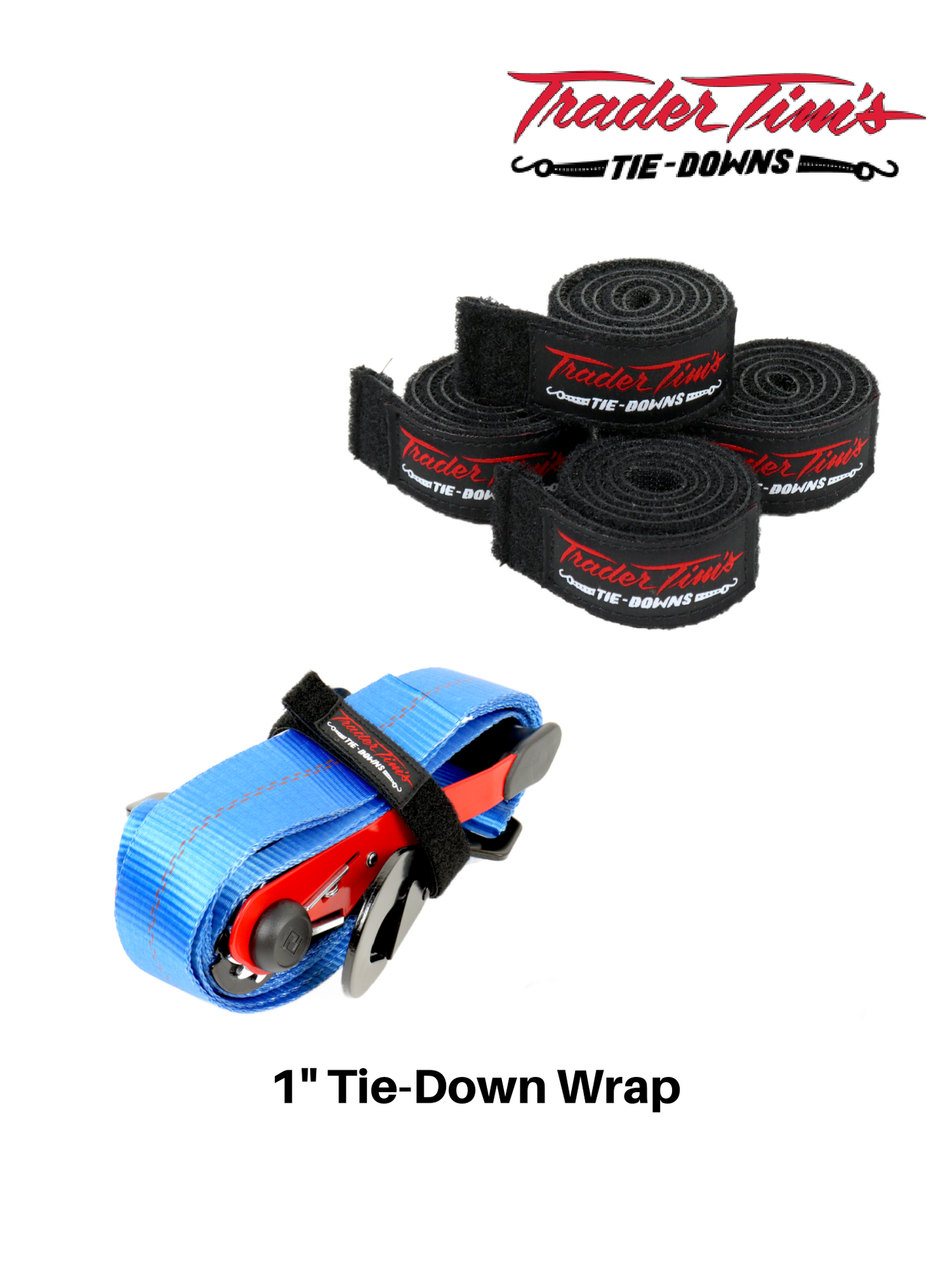 1" T-Wrap - Hook & Loop - Single or 4-Pack