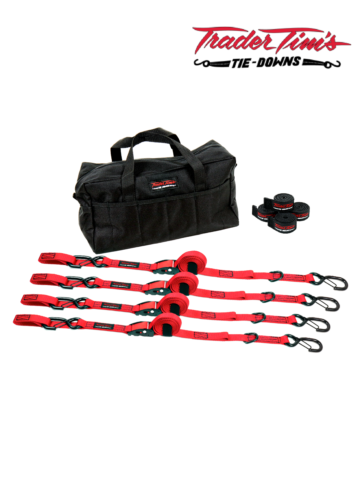 9 Piece 1" x 8' Cam-Lock Tie-Down Kit - 4 Color Options