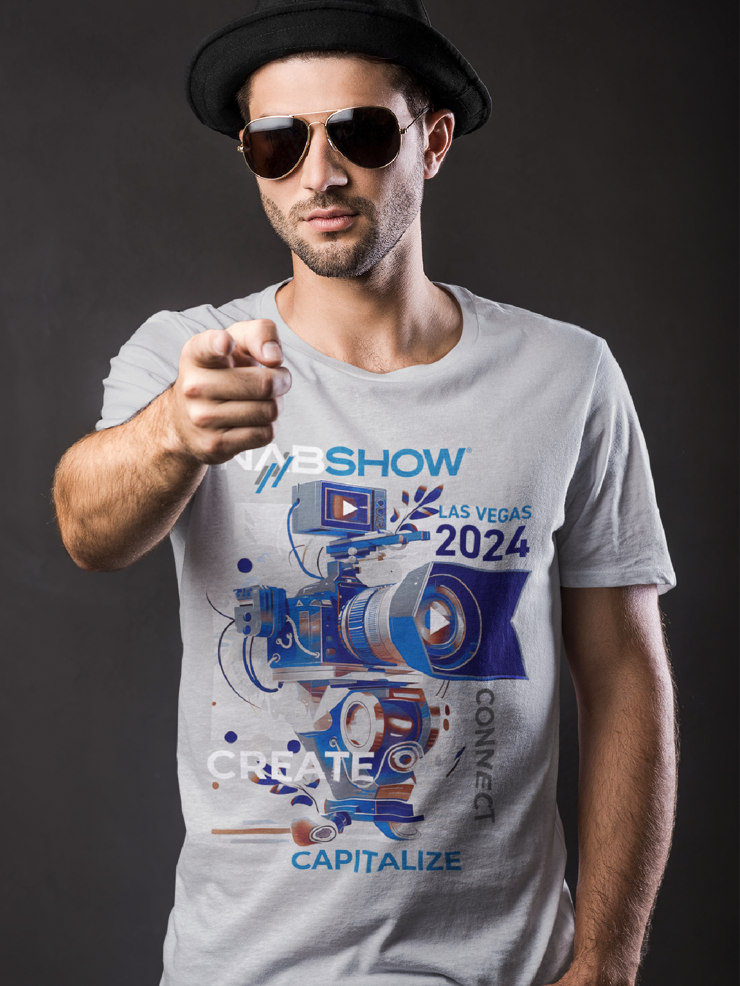 NAB 2024 Production & Film Industry- Silver Crew Neck T-Shirt