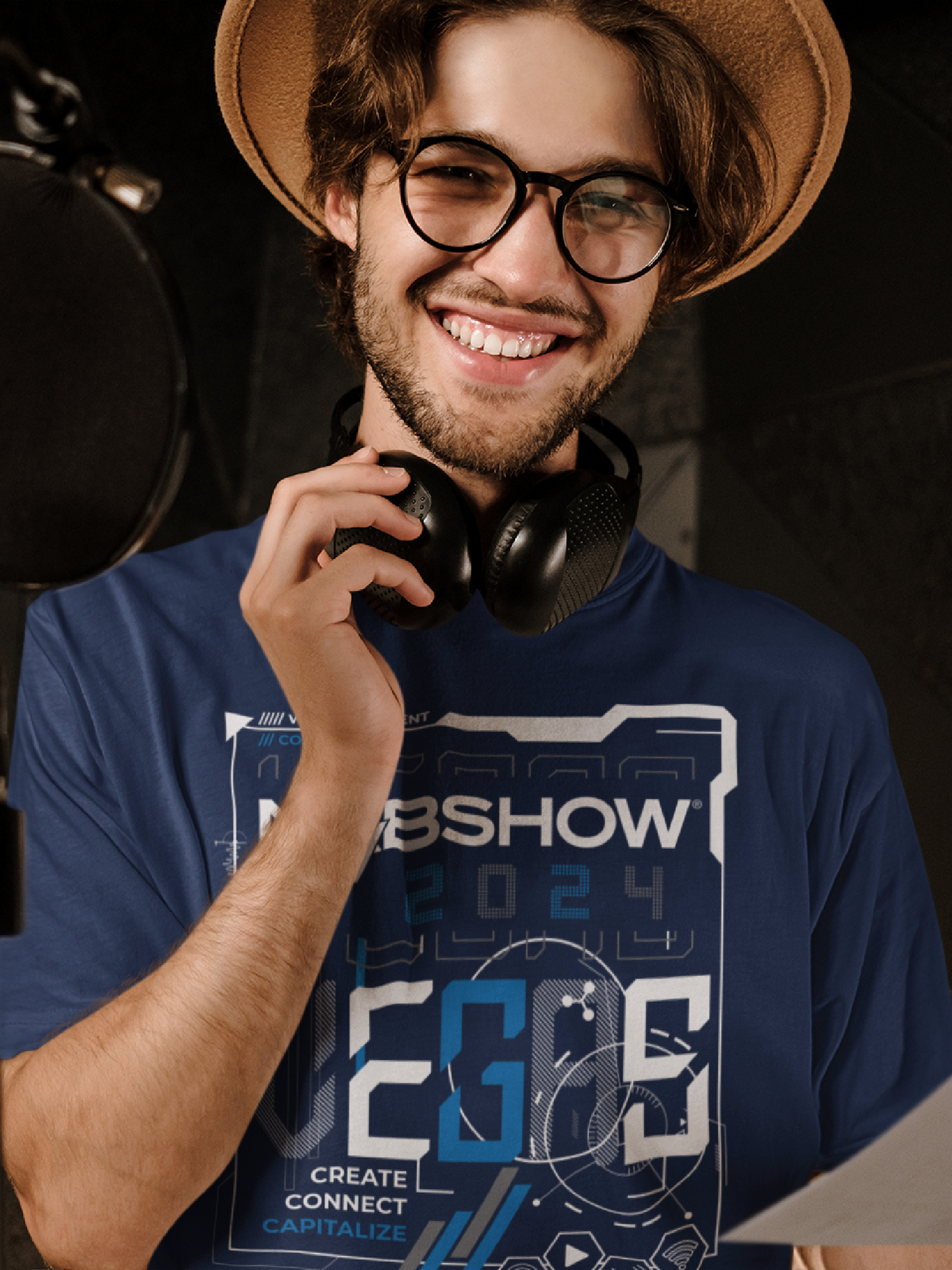 NAB 2024 Technology in Broadcasting- Navy Crew Neck T-Shirt