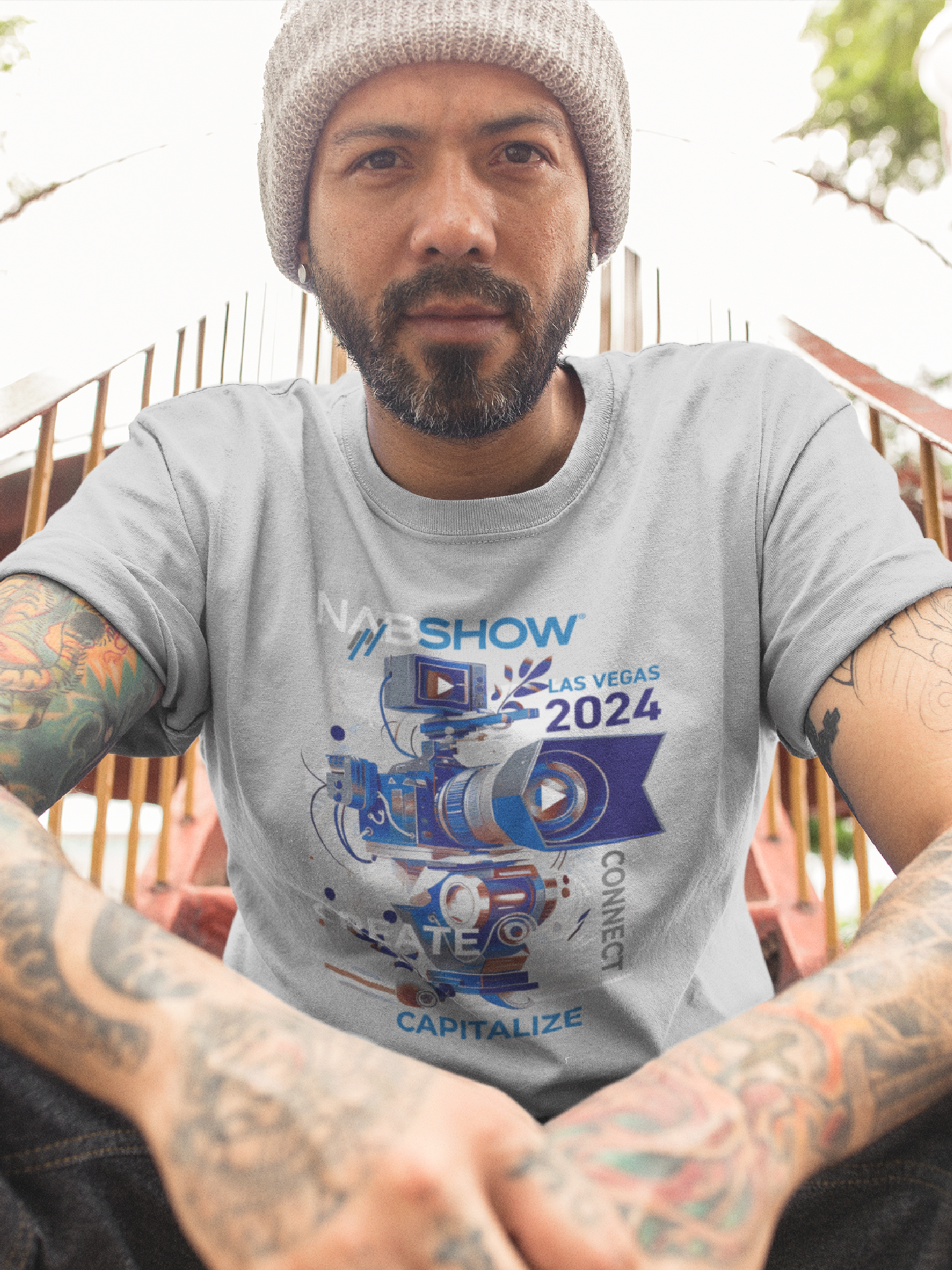 NAB 2024 Production & Film Industry- Silver Crew Neck T-Shirt