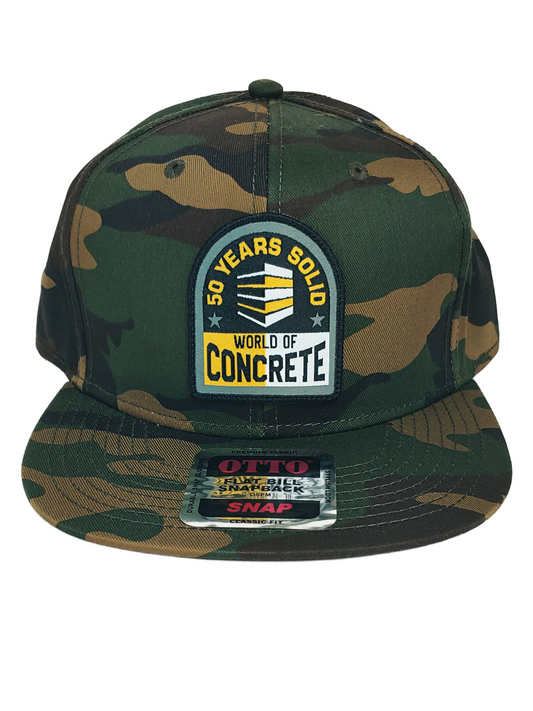 World of Concrete - Adjustable - Camo Flat Bill Trucker Hat