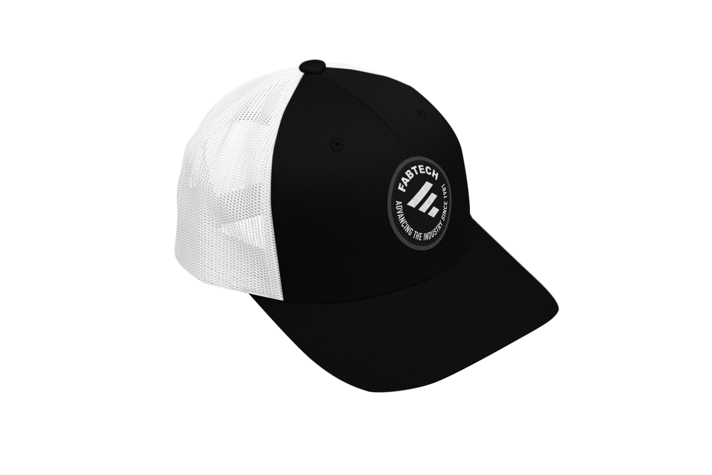 Back/White Curved Bill Trucker