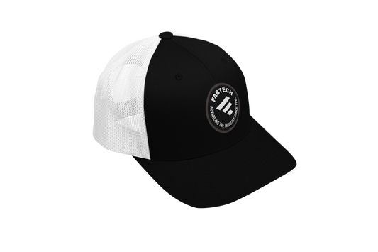Back/White Curved Bill Trucker