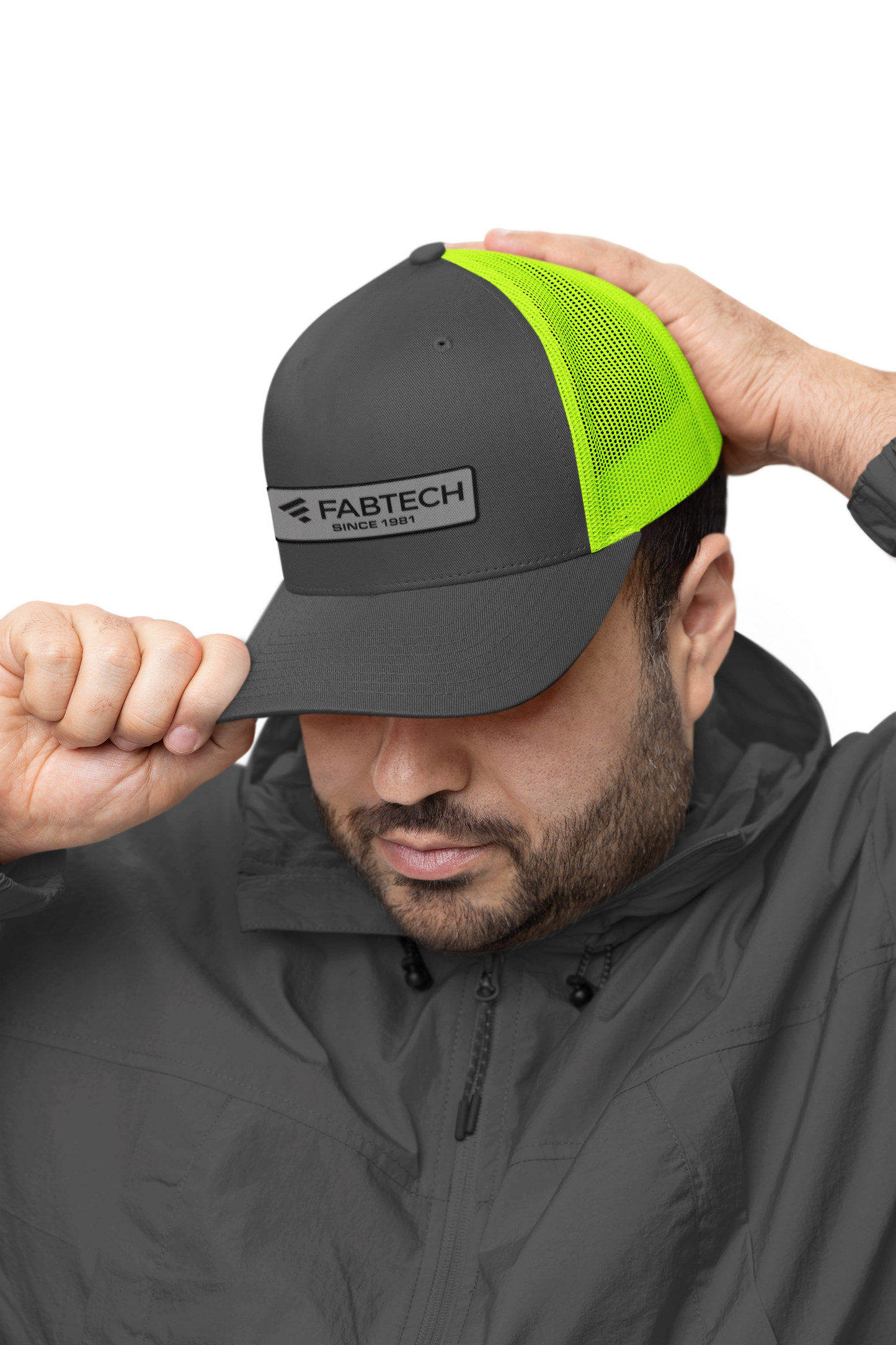 Safety Green Curved Bill Trucker