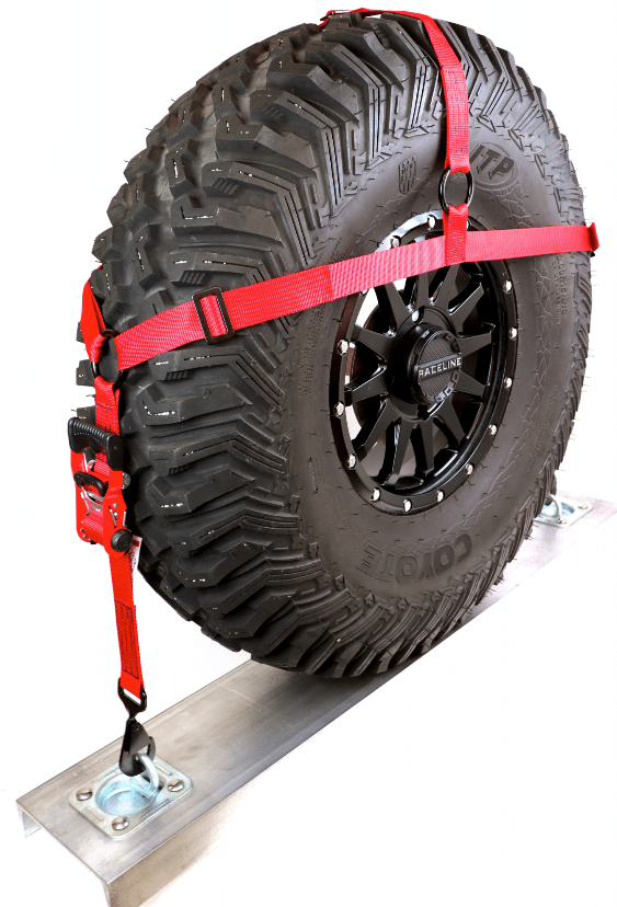 9 Piece UTV 1.5" Adjustable Tire Bonnet Kit - Red or Black