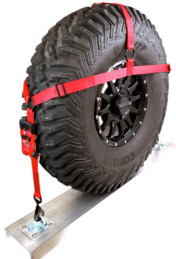 2″ HD 3-Point Spare Tire Tie-Down with Swivel Hooks