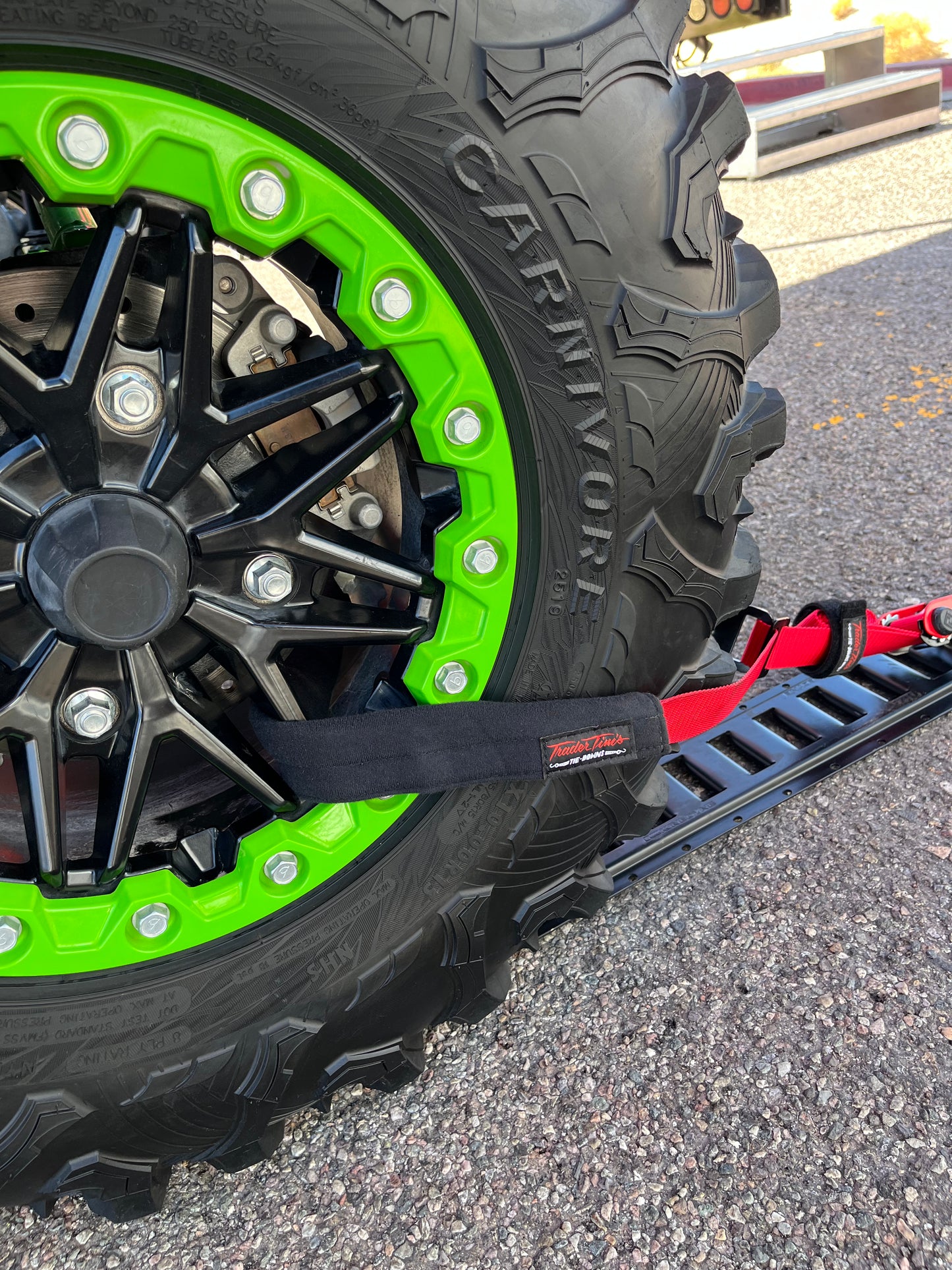 1.5” x 6' Through the Tire Hold Down - Red or Black