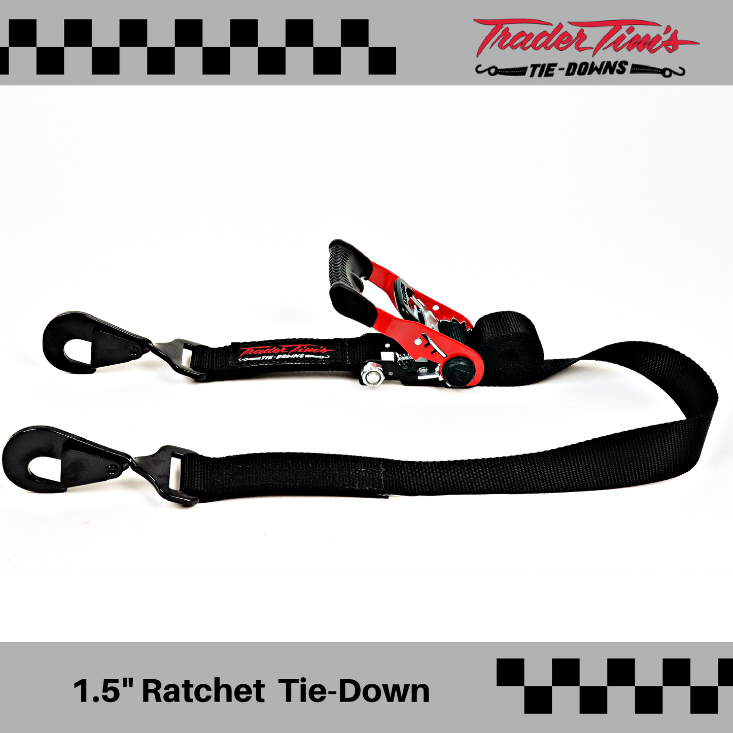13 Piece 1.5" Ratchet & Extension Tie-Down Kit - Red or Black