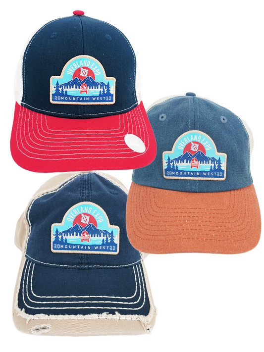 OE Mountain West 2023 - Embroidered Patch - Curved Billed Hat - 3 Styles