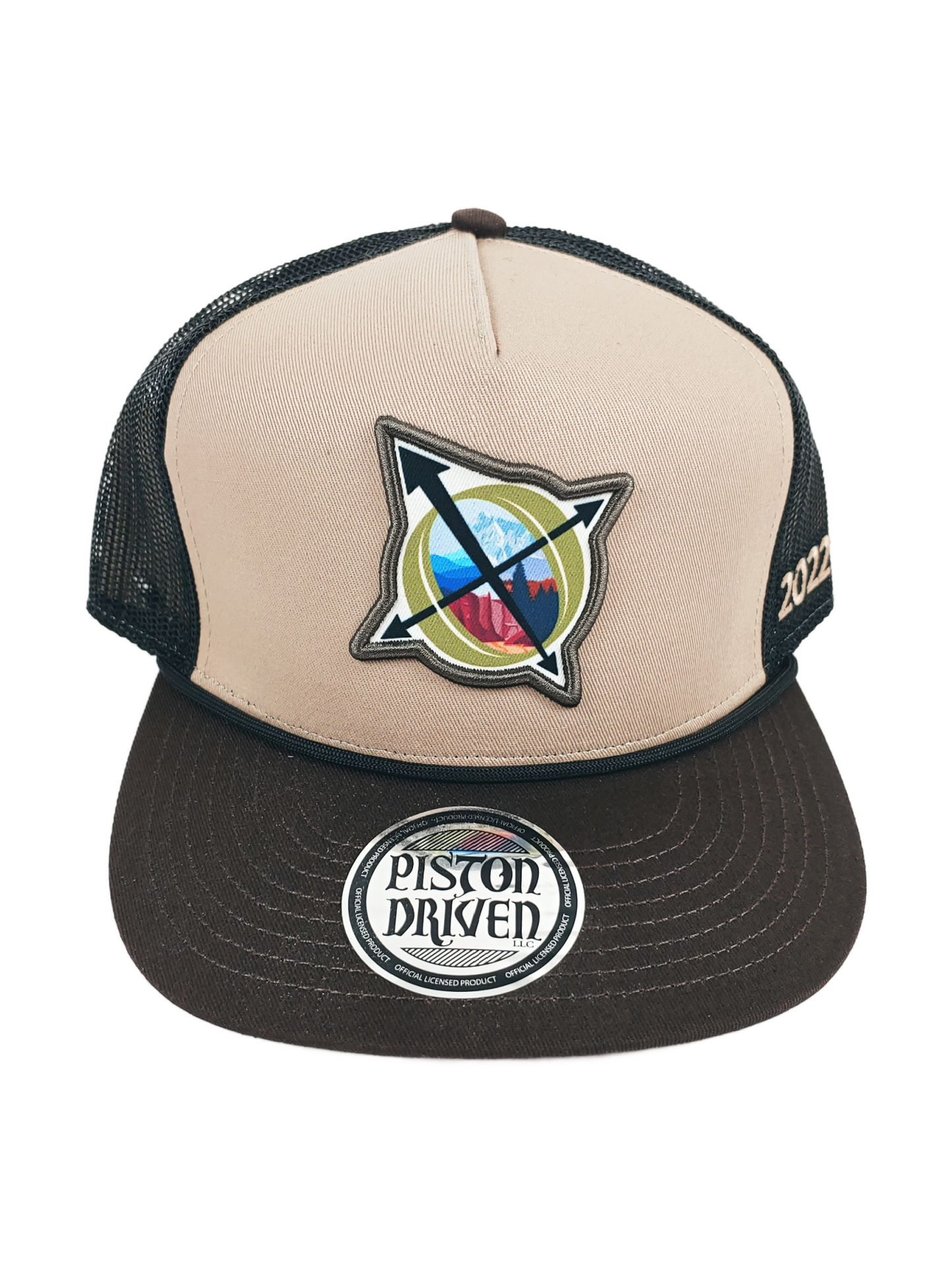 Overland Expo 2022 - Embroidered Compass - Flat Billed Trucker Hat
