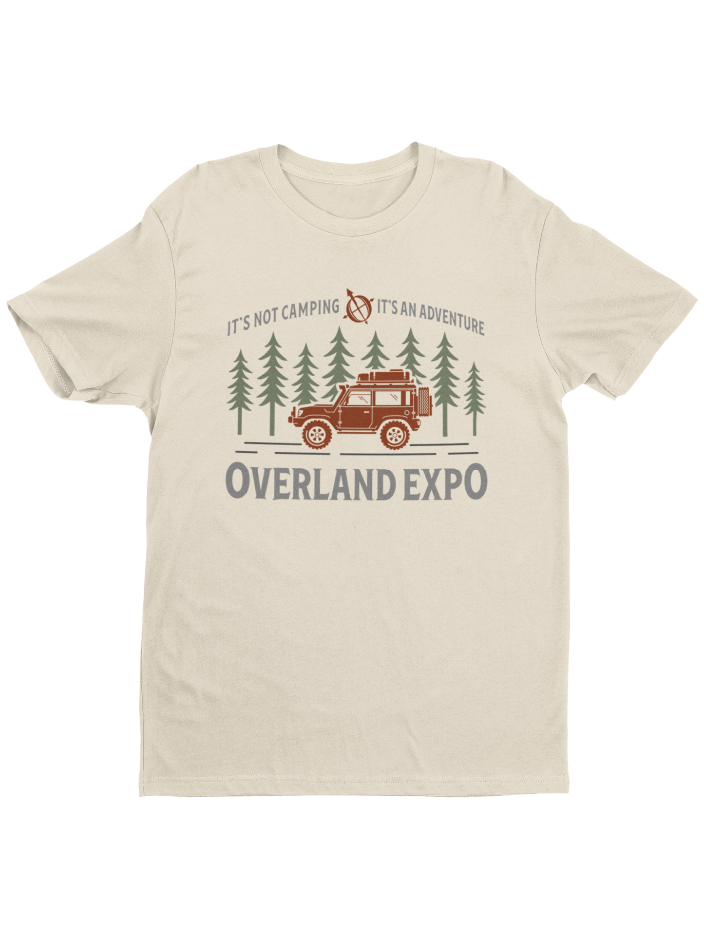 OE - It's Not Camping, It's and Adventure Tee - Ivory Cream