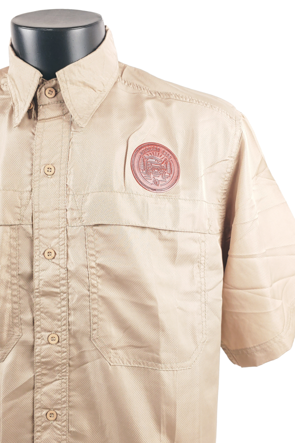 OE - Vented Button Up Camp Shirt - Grey or Camel