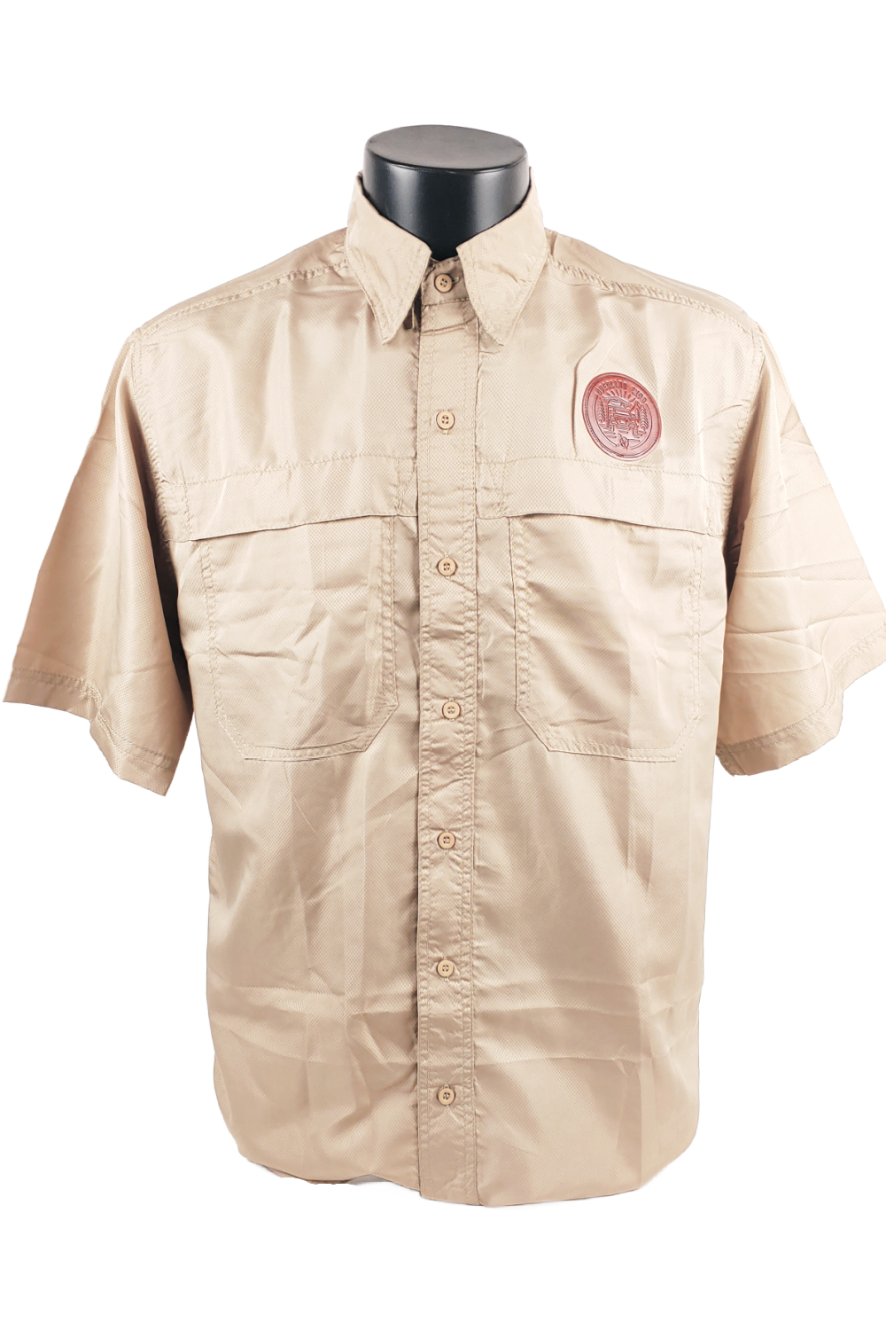 OE - Vented Button Up Camp Shirt - Camel