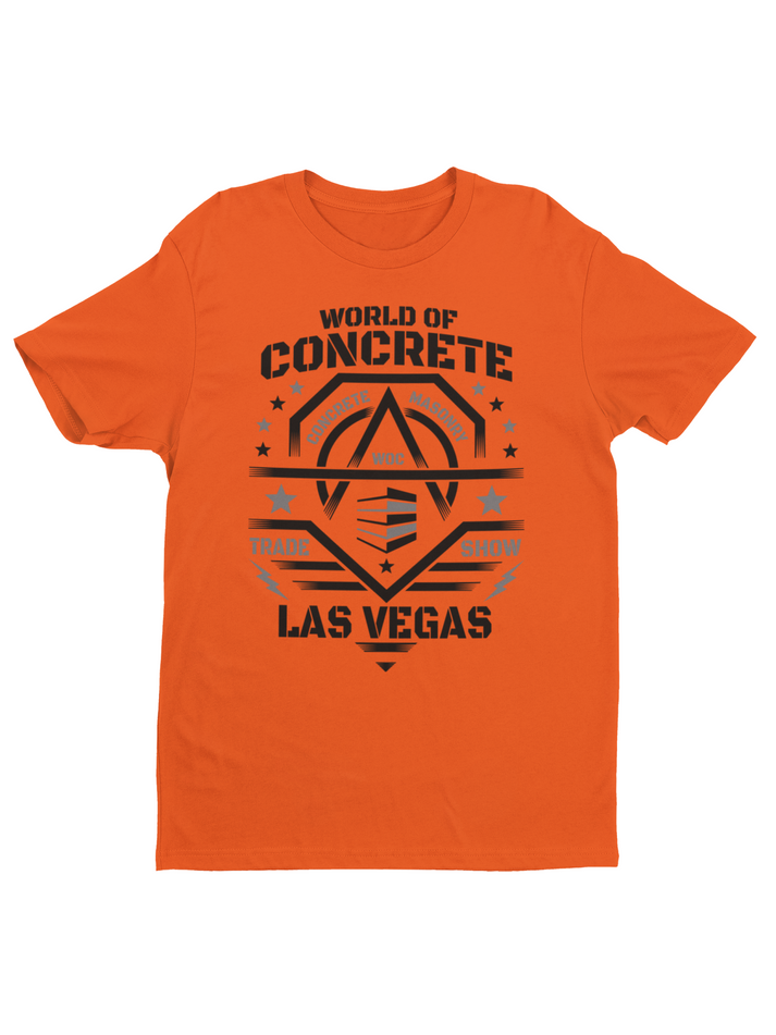 World of Concrete Las Vegas Orange TShirt Piston Driven LLC