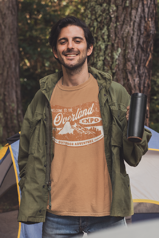 New! Overland Expo - Outdoor Adventure - Distressed Camel Tee