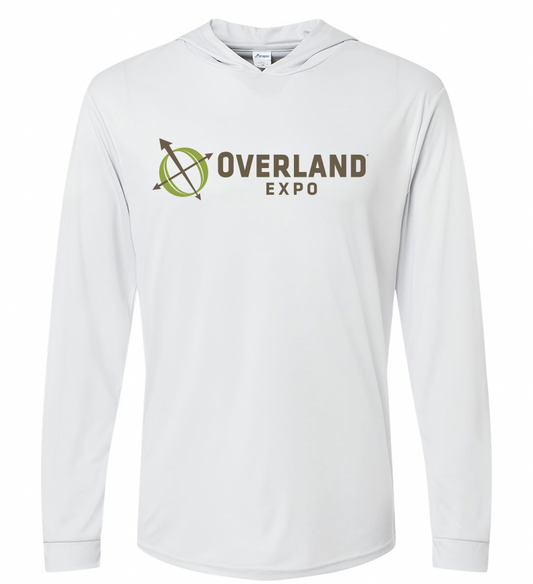 Overland Expo - White Hooded UV Long Sleeve - White