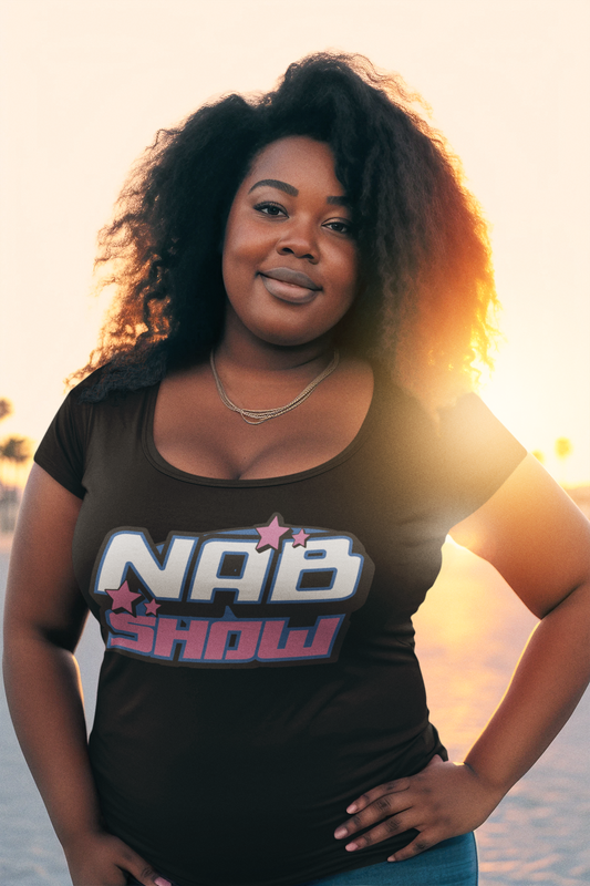 NAB Show 2024 - Woman's Black Scoop Neck T-Shirt