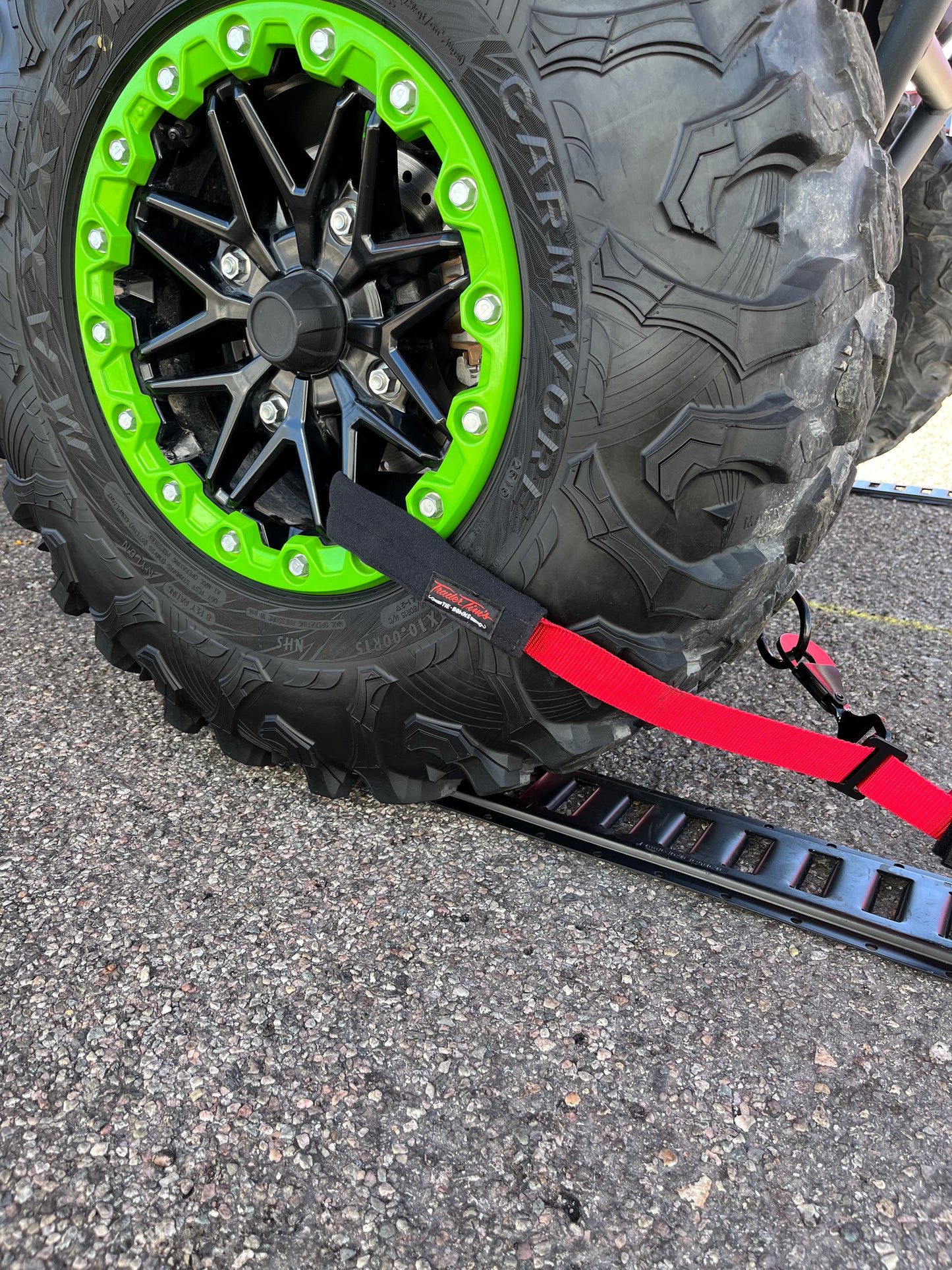 1.5” x 6' Through the Tire Hold Down - Red or Black